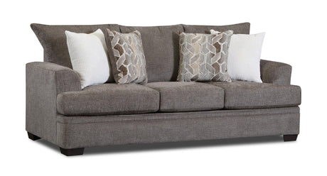 Side view of Selina Mocha Chenille sofa and loveseat set
