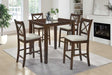Tahoe Beige counter height table with four matching chairs