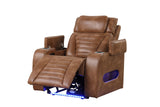 Side view of Tokyo Brown Power Reclining Sofa