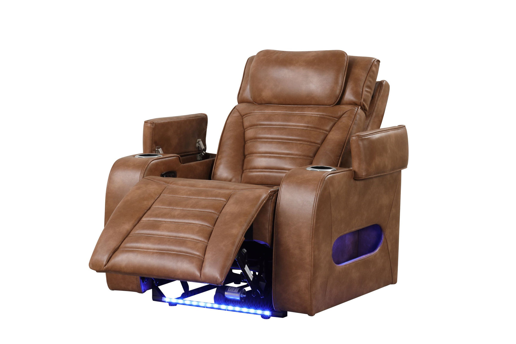 Side view of Tokyo Brown Power Reclining Sofa