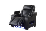 Side view showing power reclining and armrest storage