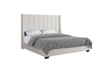 Harry Ivory Upholstered Queen Bed side angle