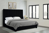 Harry Black Upholstered Queen Bed