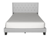 Full view of Hikaru gray upholstered platform bed