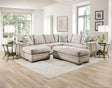 Behold Cream Sectional sofa with chaise left side view
