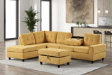 Side view of Heights Mustard Reversible Sectional Sofa