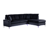 Candy Black LED Sectional Sofa side view