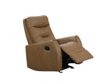 Detailed stitching on Tiger Saddle leather gel recliner
