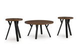 Close-up of table legs and black trim detail