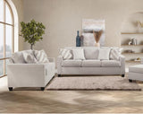 Behold Carmine Pebble Sofa side profile view