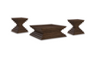 Hannodream warm brown coffee table front angle