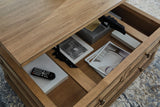 Tomiris occasional table set drawer detail