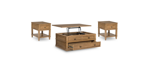 Tomiris cocktail table top open view