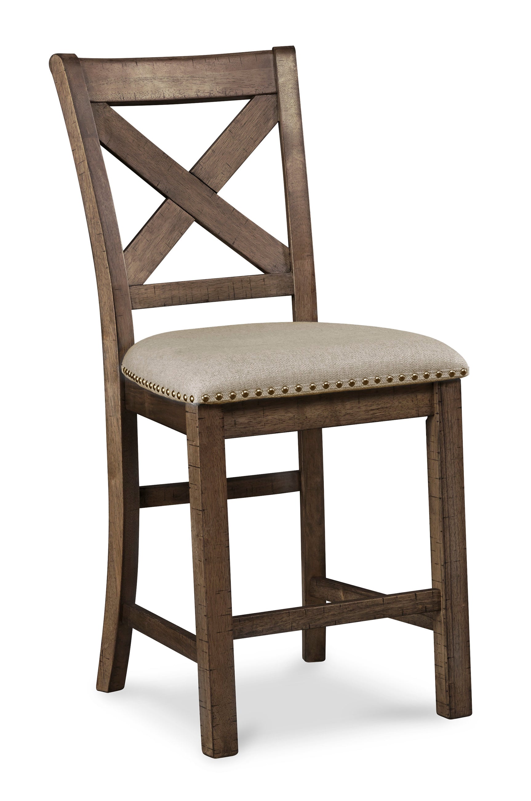 Alternate main view of Desi Brown Counter Height Dining Table with 6 Chairs Set
