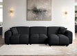 Bella Black Boucle Sectional sofa main view