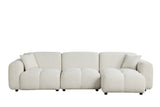 Bella Sand Boucle Sectional sofa side view