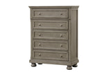 Magnolia Light Gray Storage Sleigh Bedroom Set side angle view