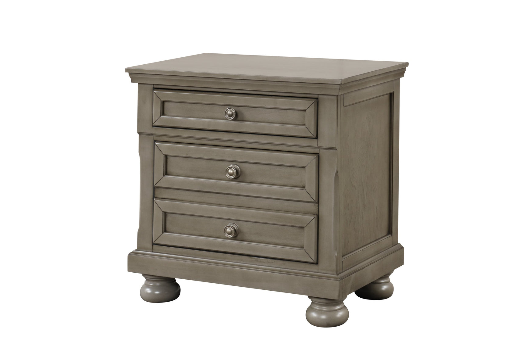 Magnolia Light Gray Storage Sleigh Bedroom Set bedroom setup view