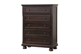 Side angle of Magnolia Cherry Storage Sleigh Bedroom Set bed