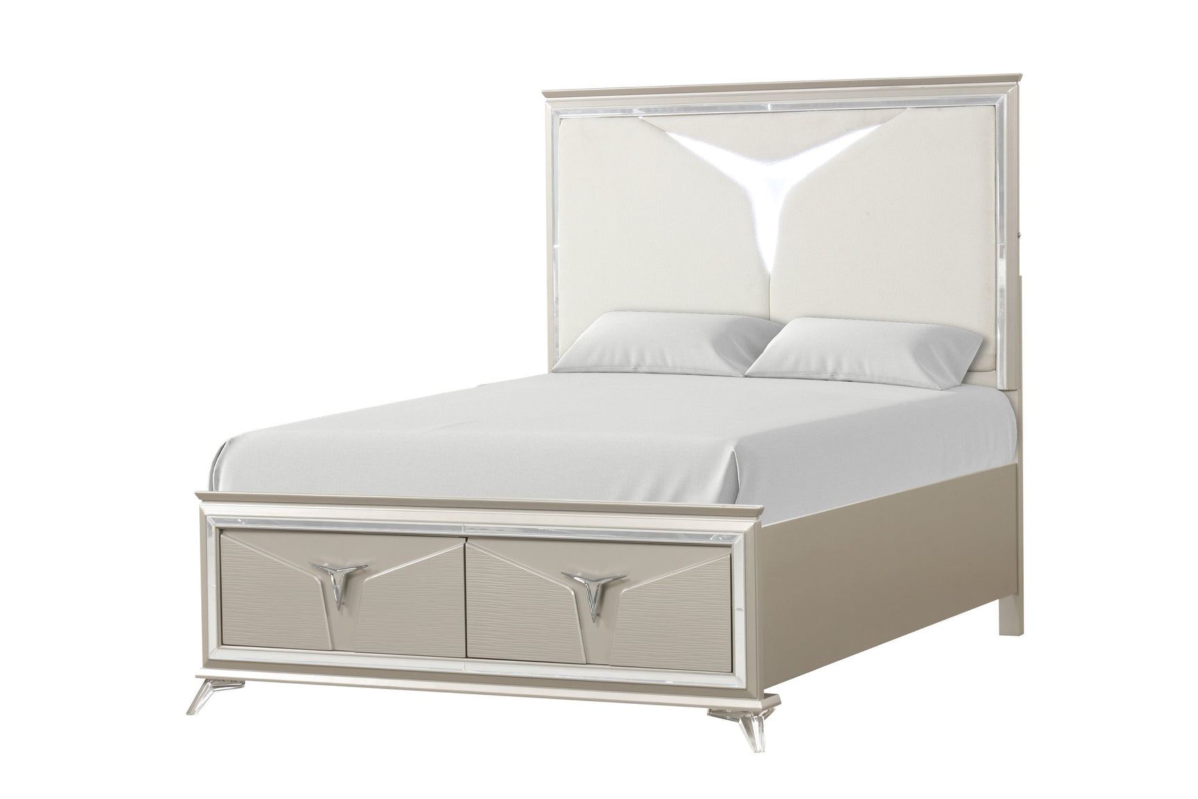 Master Champagne bedroom set in styled room