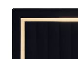 Henry Black Upholstered Panel Twin Bed bedroom setting
