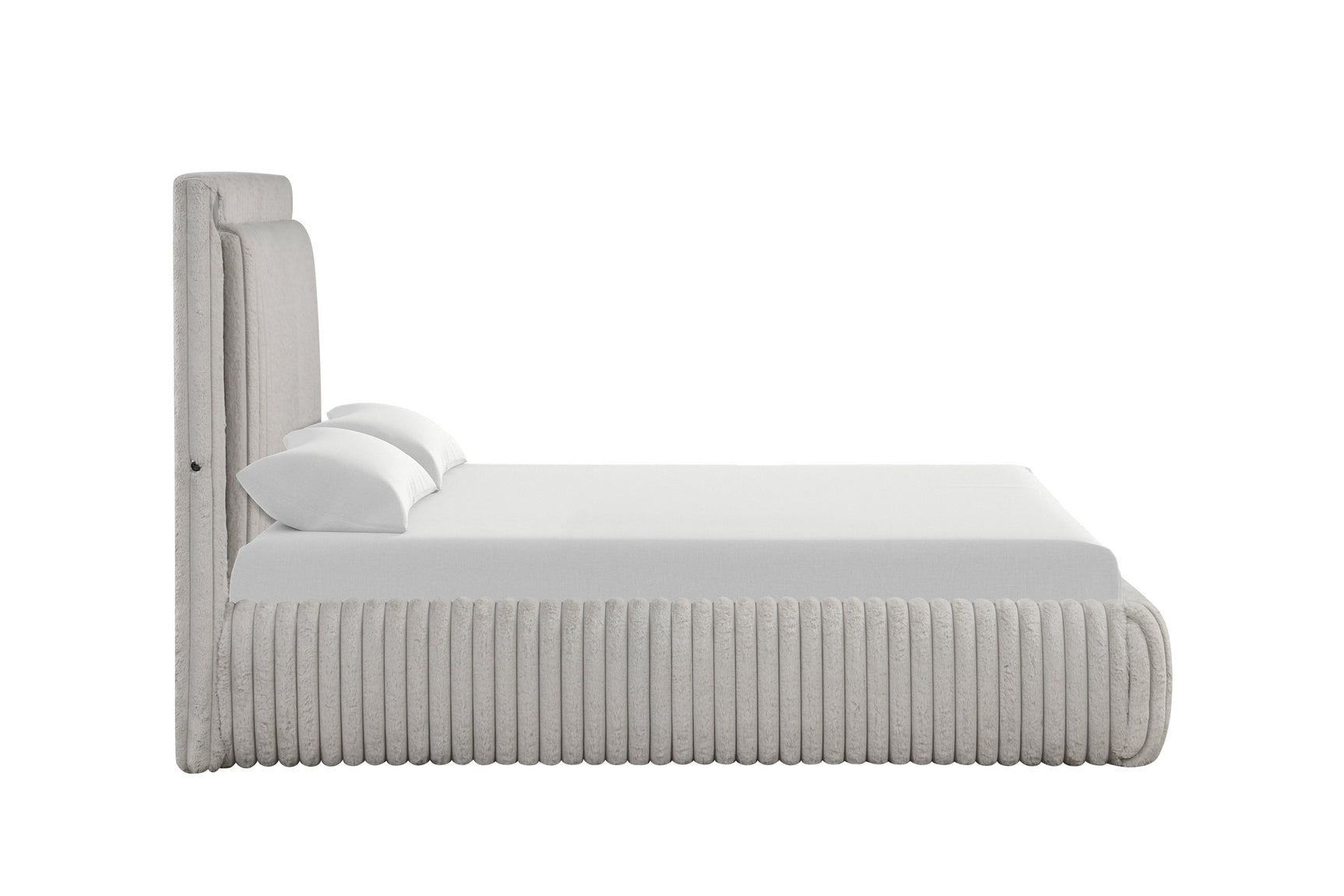 Side view showing USB charging ports