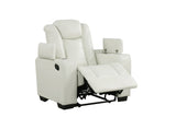 LED lights under footrest on Stefano reclining set