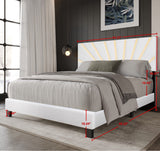 Nico king platform bed displayed in modern bedroom setting