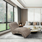 Side view of Happy Homes Chocolate Chaise sofa showing USB charging port