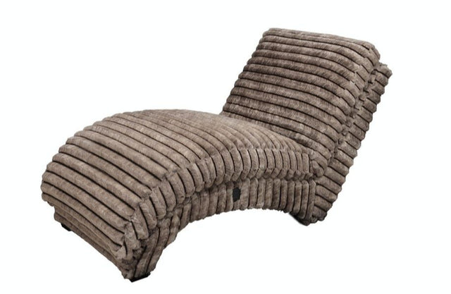 Front view of Happy Homes Chocolate Chaise sofa in chocolate upholstery