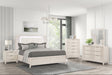 Uptown Cream LED Upholstered panel bed main view