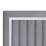 Heindal Gray Upholstered Panel Twin Bed