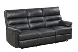 Albert dark gray loveseat angled view
