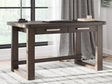 Halo Dark Brown Office Desk side angle view