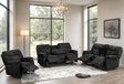 Bravo loveseat reclining in black Teddy Bear fabric
