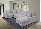 Side view of Serena Gray Modular Sectional sofa