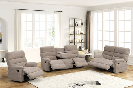 Albert mocha reclining loveseat side angle