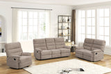 Albert mocha fabric recliner detail angle
