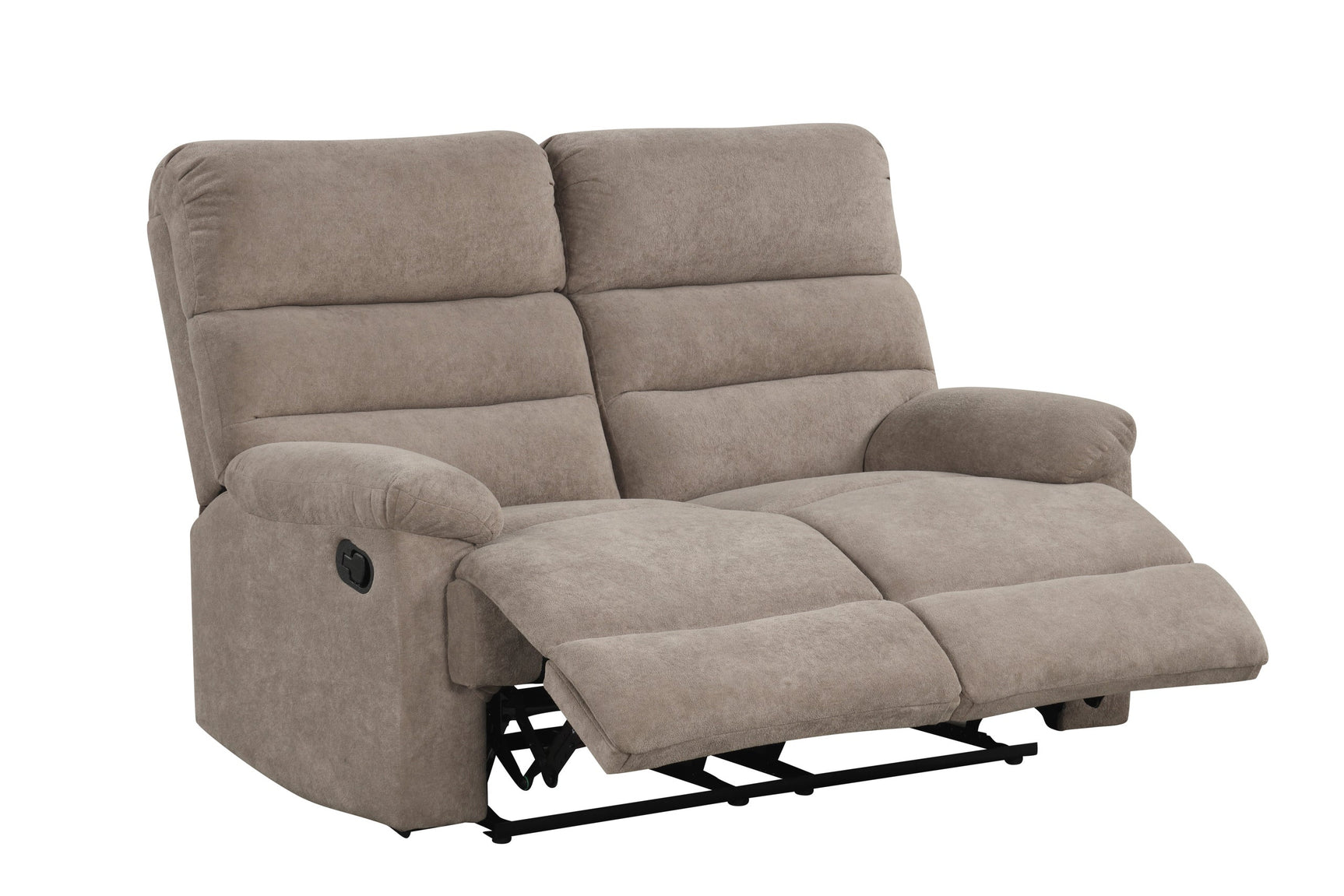 Albert mocha reclining loveseat frontal view
