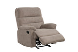 Albert mocha recliner open position side view