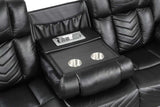 Ace Black leather upholstery close-up