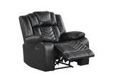 Ace Black sofa reclining position
