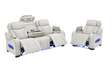 Tokyo Sand Leather Gel Reclining Sofa and Chair front view