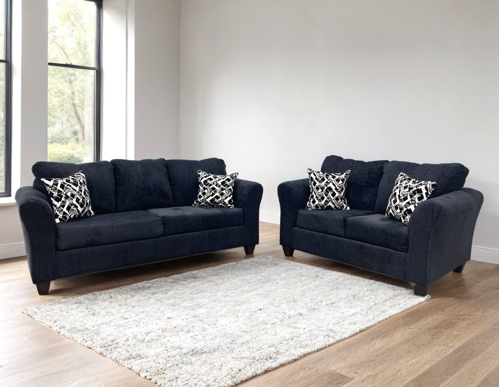 Side view of Tuten Black 2-Piece Living Room Set