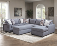 Behold Ash Gray Sectional Sofa main front view