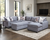 Behold Ash Gray Sectional Sofa side view