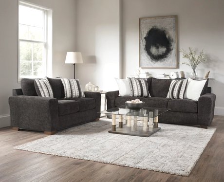 Behold Black 2-Piece Sofa and Loveseat Set main view