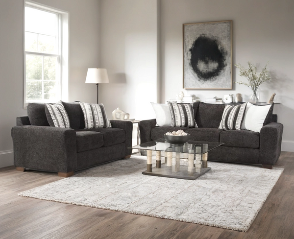 Behold Black 2-Piece Sofa and Loveseat Set main view