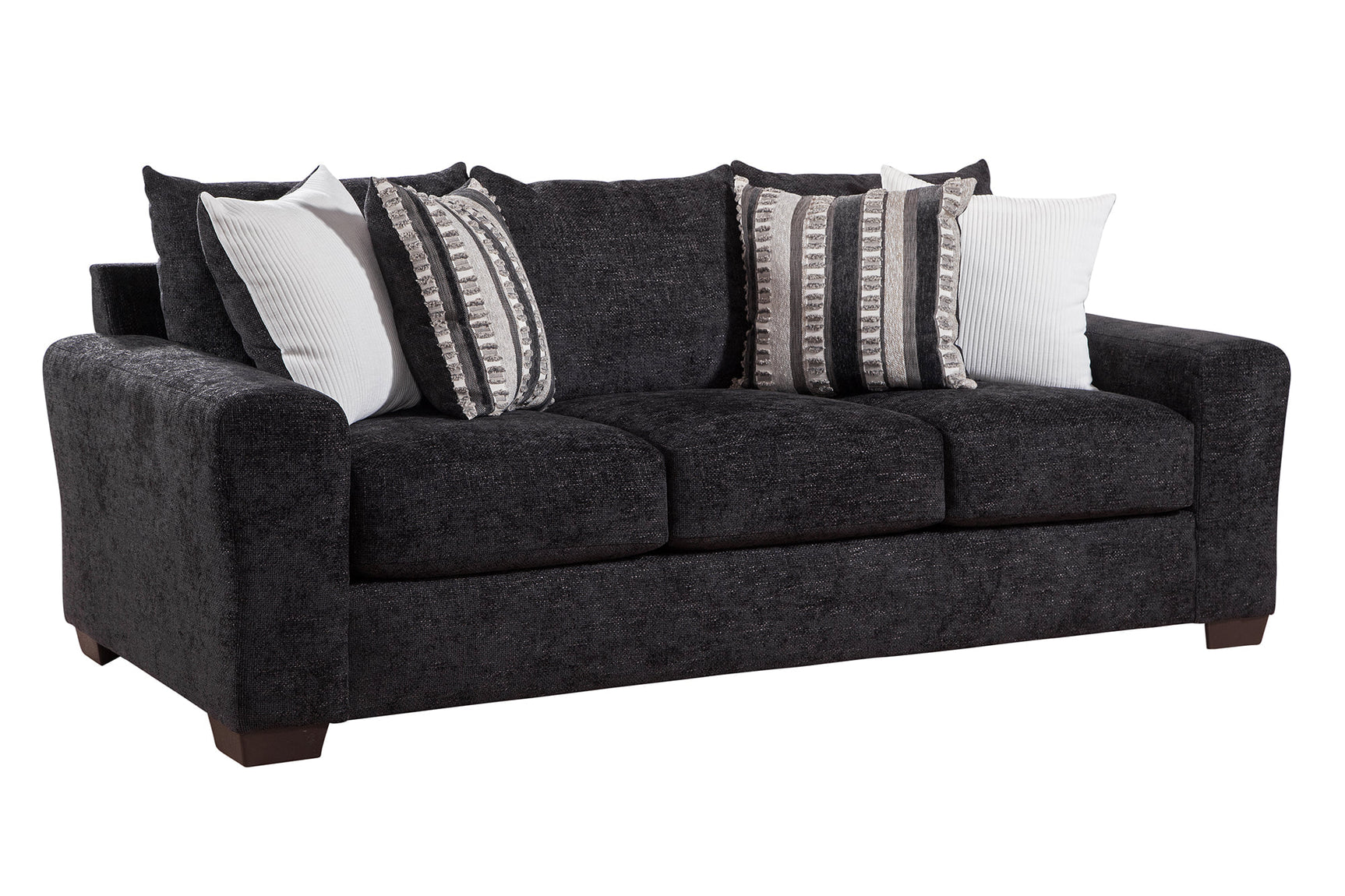 Behold Black 2-Piece Sofa and Loveseat Set side view