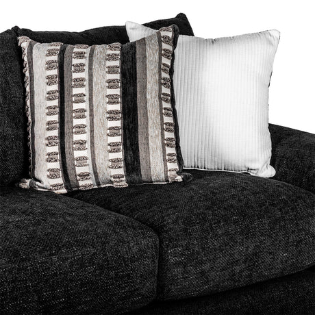 Behold Black 2-Piece Sofa and Loveseat Set close-up detail